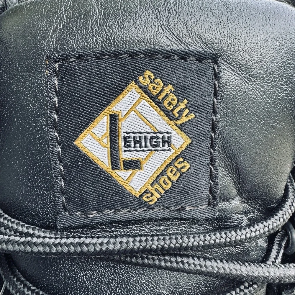 Lehigh Safety Shoes 4771 Steel Toe Work Boots Size 5 XW / 6E‎ Black Leather NWT